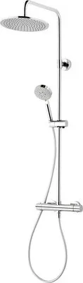 Schulte Duschmaster Rain III D969270 - Duschsäule mit Thermostat und Messingkopfbrause - Duschsäule mit integriertem Thermostat, sorgt für komfortable Wassertemperatur und ein luxuriöses Duscherlebnis.