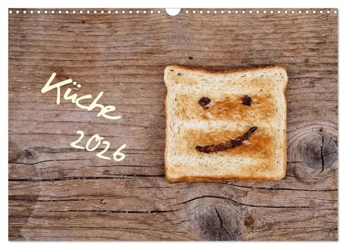 Küche Wandkalender 2026 DIN A3 quer - CALVENDO - Hochwertiger Wandkalender mit 12 köstlichen Küchenmotiven, ideal zur Verschönerung von Küche oder Wohnzimmer. Made in Germany mit klimabewusster Logistik.