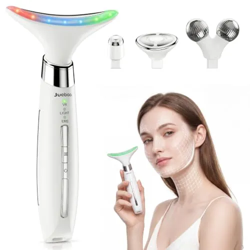Gesichtsmassagegerät Gesicht Massagegerät Face Massager: 4-in-1 EMS Gerät Gesicht mit 4 Massageköpfen