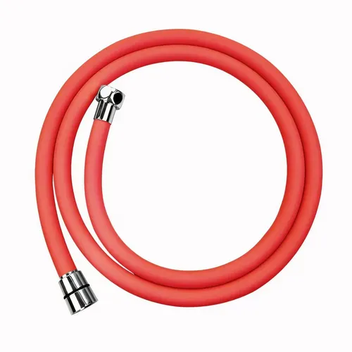Bunter Silikon-Duschschlauch, Verdrehschutz, BPA-frei, Knickschutz, rot