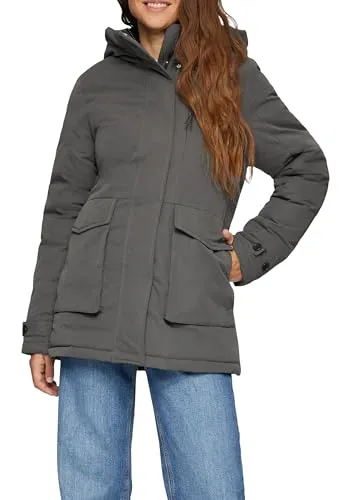 QS Gefütterte Jacke mit Kapuze anthrazit M