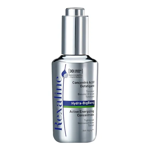 Rexaline Serum 3D Hydra BigBang Active Energizing Concentrate 30 ml - Anti-Aging-Serum für Damen mit intensiver Hydratation und jugendlichem Hautbild. Reduziert Müdigkeit und verbessert die Hautelastizität dank Hyaluronsäure und natürlichen Extrakten.