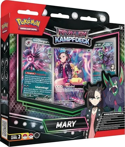 Pokémon Rivalen-Kampfdeck – Mary - TCG OVP Packs, strategisches Themendeck für Pokémon-Fans, ideal für spannende Duelle und Sammler!