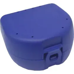 Prothesen- und Zahnspangenbox Universal Dunkelblau