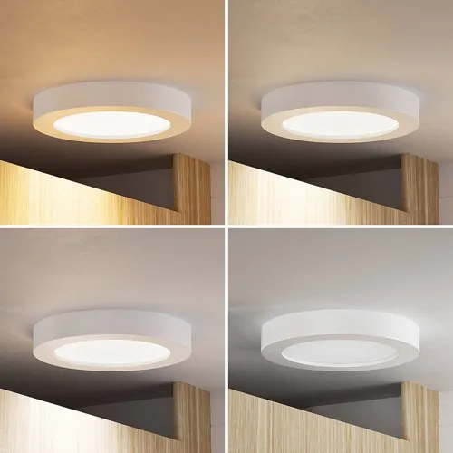 Prios Deckenleuchten Edwina - IP44 LED-Deckenlampe für Bäder, mit einstellbarer Lichtfarbe und dimmbar für individuelle Beleuchtung.