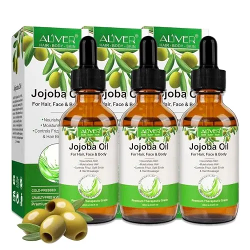 P-Beauty Reines Jojobaöl 3x60ml – Bio & Vegan für Haut, Haar & Nägel - Kaltgepresstes Jojobaöl in Bio-Qualität für vielseitige Pflege: ideal zur Hydratation von Haut und Haar, als entspannendes Massageöl und zur sanften Make-up-Entfernung. Perfekt für alle Hauttypen.