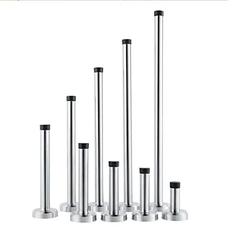 ZPPZ Wandtürstopper Edelstahl Türanschlag Stopper Wandmontage Türstopper Hochleistungs-Edelstahl-Stoßdämpfer-Gummipuffer für die Wand 9.5cm