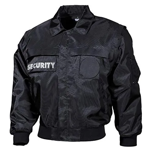 MFH Herren Security Blouson Blau 3XL - Robuster Bomberjacke für Sicherheitspersonal, wasserdicht und winddicht. Abnehmbare Ärmel ermöglichen vielseitigen Einsatz als Jacke oder Weste.
