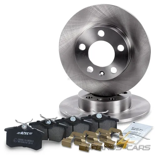 ATEC BREMSSCHEIBEN VOLL Ø230 + BELÄGE HINTEN FÜR AUDI A3 SEAT LEON SKODA OCTAVIA