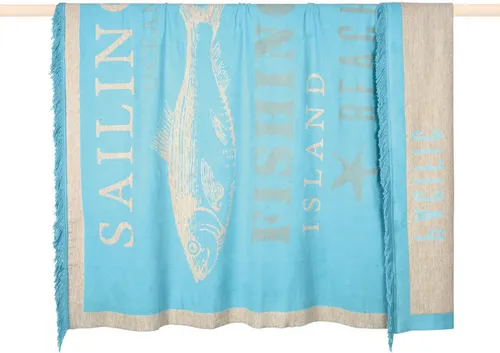 Wohndecke Decke Sea Türkis, PAD - Bettdecken aus 50% Baumwolle und 50% Polyacryl, perfekt für gemütliche Abende und stilvolle Akzente in Ihrem Wohnraum.