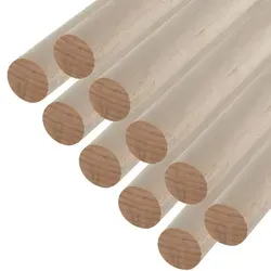 SO-TECH® Kleiderstange Garderobenstange aus Buche - 10er Set, Ø 30 mm, 50 cm - Kleiderwagen, hochwertiger Rundstab aus Buche für kreative Bastelprojekte, ideal für individuelle Garderobenlösungen.