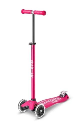 Scooter MAXI MICRO DELUXE LED pink in pink von Micro