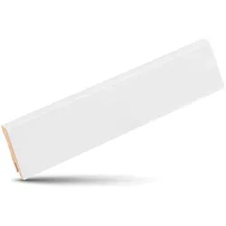 Kgm Sockelleiste Modern Abgeschrägt Weiß Massivholz 16x58mm 2,4m