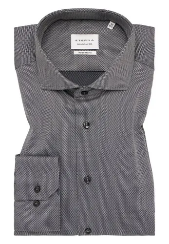 Eterna Herren Hemd - Modern Fit in Grau, Größe 40 - Herren Plussize Hemd von Eterna, aus 100% Baumwolle, bügelfrei und ideal für einen eleganten Look. Perfekte Passform im Modern Fit.