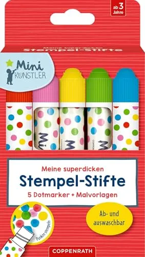 Meine superdicken Stempel-Stifte: 5 Dotmarker plus Malvorlagen (Mini-Künstler)