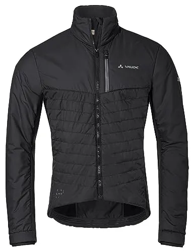 VAUDE Herren Mens Posta Insulation Jacket, Black Uni, S EU - Velojacke für Radsport, warme Hybrid-Isolationsjacke mit winddichten Zonen und vorgeformten Ärmeln, ideal für kalte Tage.