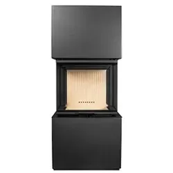 A.caminetti 9 kW Panorama-Kaminofen 65 S black von A. Caminetti
