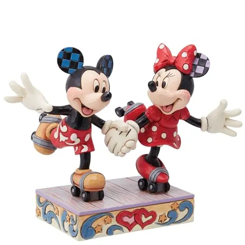 Disney Traditions Mickey and Minnie Roller Skating Figurine