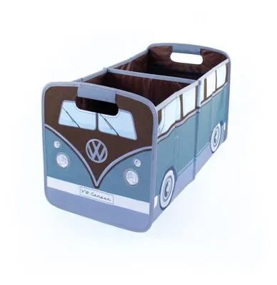 BRISA VW Collection - Falt-Aufbewahrungsbox im T1 Bulli Bus Design - Aufbewahrungsbox im VW T1 Bulli Design, faltbar und multifunktional. Ideal für Einkäufe oder Spielzeug, belastbar bis 30 kg und offiziell lizenziert von Volkswagen.
