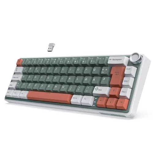 RK ROYAL KLUDGE R65 Gaming Tastatur 60 Prozent Linearer Creamy Switches