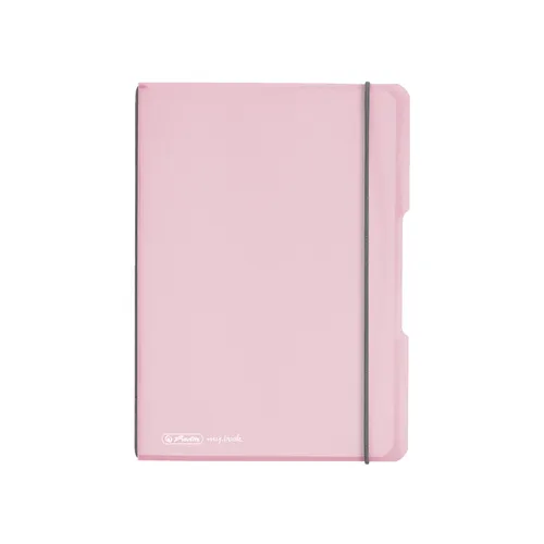 Herlitz Notizheft / DIN A5 / flexibel / 40 Blatt / kariert / Farbe: rose