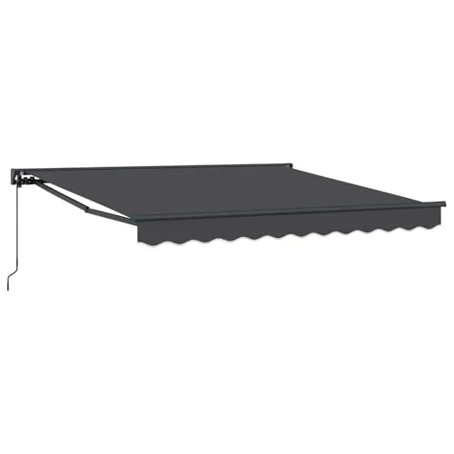 vidaXL Einziehbare Markise Anthrazit 300x250 cm - Stylische Markise für Balkon & Terrasse, aus UV-beständigem, wasserabweisendem Stoff, manuell verstellbar für individuellen Schatten – ideal für entspannte Outdoor-Momente.