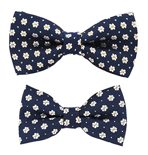 axy Vater-Sohn Partnerlook Fliege Schleife, bereits gebunden, Konfirmation verstellbar in verschiedenen Farben FLIP1 (Bunt Nr.5)