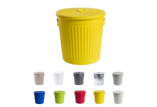 Jinfa Mülleimer mit Deckel in gelb von Jinfa