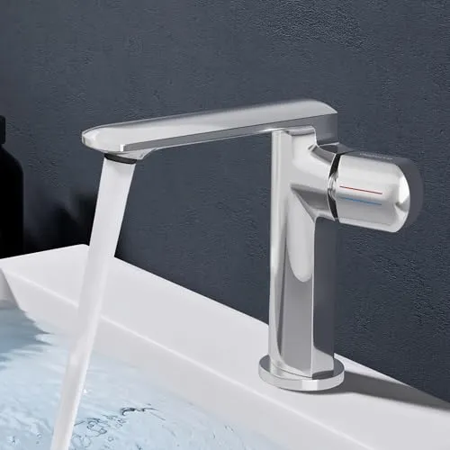 doporro Wasserhahn Bad - Moderne Waschtischarmatur mit 156 mm Auslaufhöhe - Touch-On-Wasserhähne für Badezimmerwaschbecken – Hochwertiger Vollmessing-Wasserhahn mit tropffreier Keramikkartusche und eleganten Design für jedes Badezimmer.
