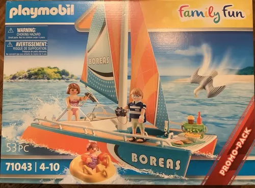 PLAYMOBIL Katamaran Spielzeug Wasserfahrzeuge Family Fun 71043 schwimmfähig ab 4