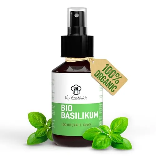LE CUISINIER 100% Reines Basilikum Extrakt als Sprüh Alternative zu Basilikumöl oder Hair Growth Serum
