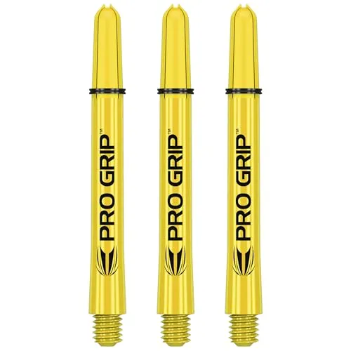 TARGET Pro Grip Dart Schaft, Farbe: Gelb, Gewinde 2BA, 1 Satz = 3 Stück (Medium)