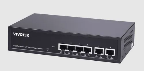 VIVOTEK AW-GEL-065A-060 PoE Switch, 4xGE PoE + 2xGE UTP