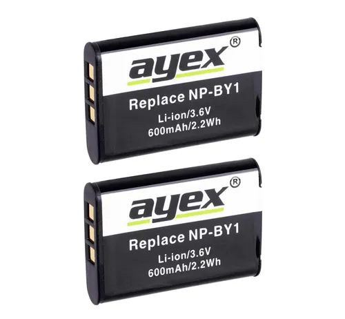 NP-BY1 Akku 2er Set für Sony Action Cam Mini HDR-AZ1 HDR-AZ1VR