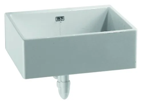 Geberit Publica Mehrzweckbecken 60 x 50 cm mit Überlauf - Waschbecken aus hochwertiger Badkeramik, ideal für vielseitige Einsatzmöglichkeiten mit integriertem Ab- und Überlauf.