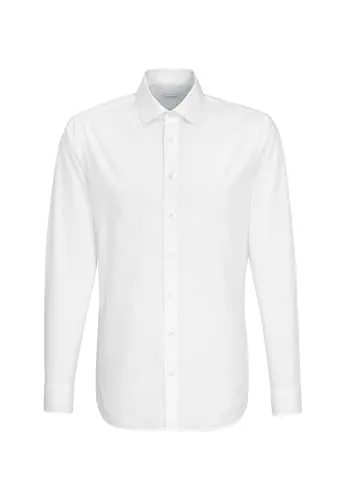 Seidensticker Herren Slim Bügelfrei Kent Extra Langer Arm Businesshemd in Weiß - Herrenhemden: Bügelfreies, atmungsaktives Design für höchsten Tragekomfort – perfekt für Business, Freizeit und besondere Anlässe.