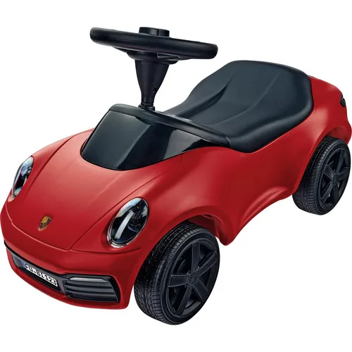 Baby Porsche 911 Rutscher - rot/schwarz - Vierrädriger Rutscher für Kleinkinder, mit einer Tragkraft von 50 kg und ideal für Kinder von 18 Monaten bis 5 Jahren. Spaß und Sicherheit beim Fahren!
