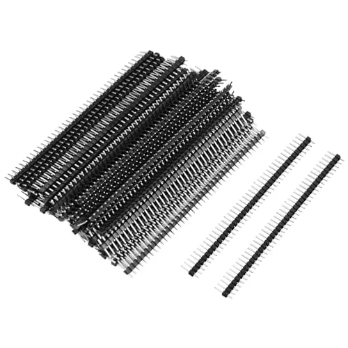 2.54mm Pitch Straight Single Row Header Connector 1x40 Pins (50 pcs)