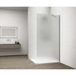 Polysan ESCA CHROME Dusch-Glasteil 900 mm – Wandmontage - Elegante Duschabtrennung aus 8 mm dickem Milchglas, ideal für moderne Badezimmer. Mit einer Höhe von 2100 mm und einer stabilen Wandmontage überzeugt sie durch ihr zeitloses Design und einfache Pflege.