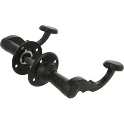 MS Beschläge Drückergarnitur Schwarz Matt - Elegantes Drückerpaar aus robustem Metall in Schwarz matt, ideal für moderne Türen und bietet eine stilvolle Türsicherung.
