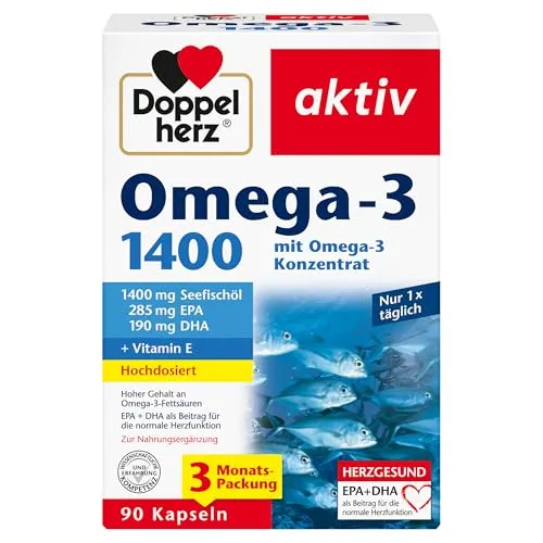 Doppelherz Omega-3 1400 mg Hochdosiert mit Vitamin E von Doppelherz
