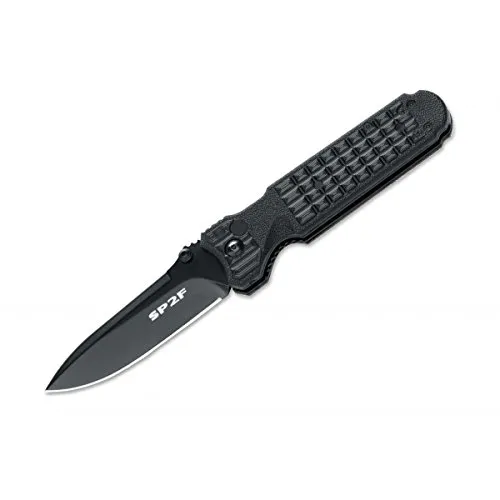 FKMD Taschenmesser Predator II Black, 01FX017 - Hochwertiges Taschenmesser mit 21 cm Gesamtlänge und 9,5 cm Klinge. Ideal für Jagd und Outdoor-Aktivitäten, scharf und langlebig für vielseitigen Einsatz.