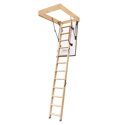 4iQ Group Bodentreppe Gedämmt 130 x 80 cm - Dachbodentreppe U-Wert 0,86 - Dachbodenluke Raumspartreppe Innen - Bodenluke mit Treppe bis zu 150 kg Traglast