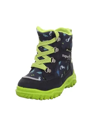 Superfit Baby Jungen HUSKY1 - warme Gore-Tex Stiefel in Blau/Hellgrün - Wanderschuhe, wasserdicht & atmungsaktiv dank GORE-TEX, ideal für Abenteuer im Freien mit kuscheligem Warmfutter und veganen Materialien.