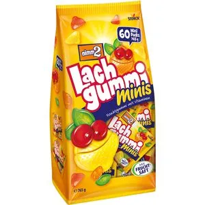 Nimm2 Fruchtgummis Lachgummi Minis, 60 Minibeutel, mit Fruchtsaft und Vitaminen, 765 g