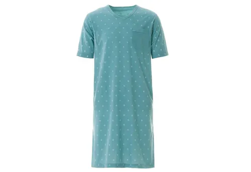 Lucky Nachthemd Nachthemd Kurzarm - Raute V-Ausschnitt Auge (HT)