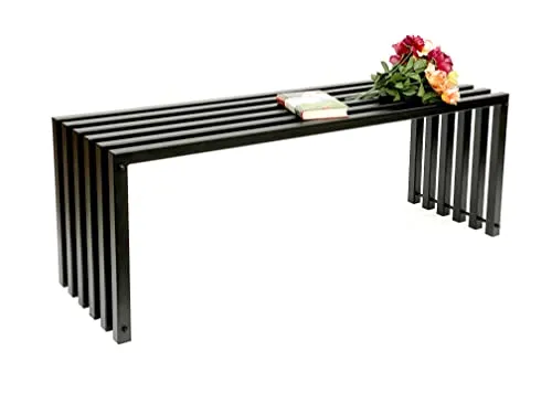 DanDiBo Gartenbank Metall Massiv 120 cm in schwarz von DanDiBo