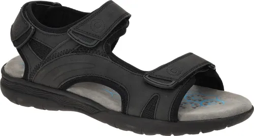 GEOX Sandalette SPHERICA - Hochwertige Herren Sandale in Schwarz - Wanderschuhe mit atmungsaktiver RESPIRA™ Technologie für ein angenehmes Fußklima. Flexibel und komfortabel durch drei Klettverschlüsse, ideal für lange Spaziergänge.