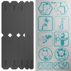 Produktbild reer GmbH reer LightReflex Reflektorsticker-Set, 18-teilig, Reflektoraufkleber für mehr Sicherheit, 8 Streifen + 10 Motivdrucke 53141