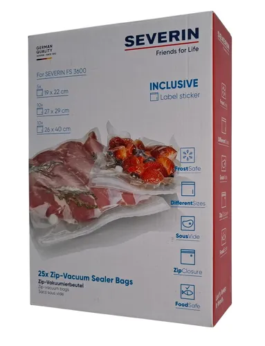 SEVERIN Zip - Vakuumierbeutel Vorteilspaket ZB 3619 passend für Severib FS 3600